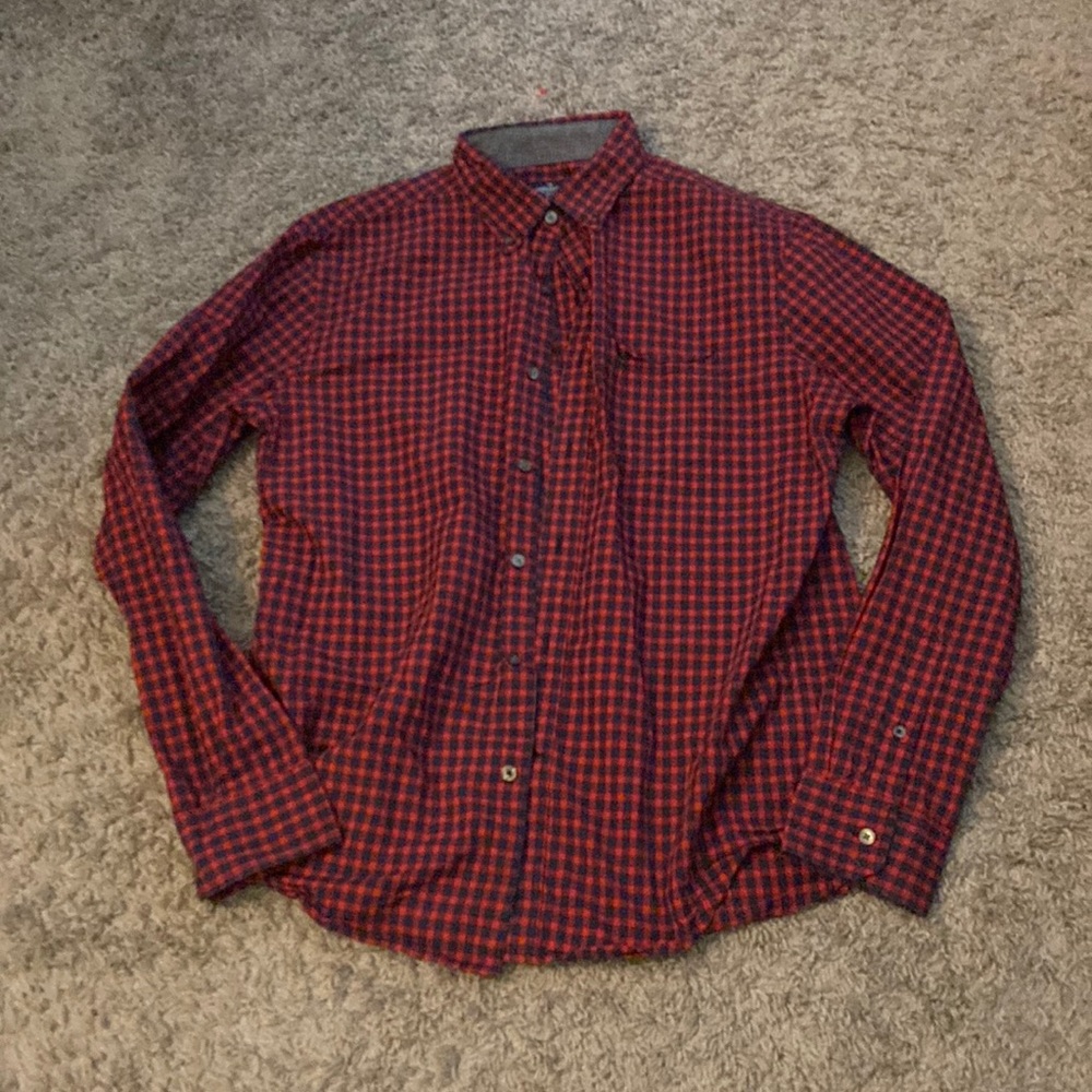 Mens American Eagle Button Up Flannel Shirt